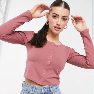 NWOT ASOS long sleeve with snap closure